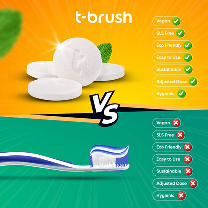 T-brush Activated Charcoal Toothpaste Tablets (90tablets)