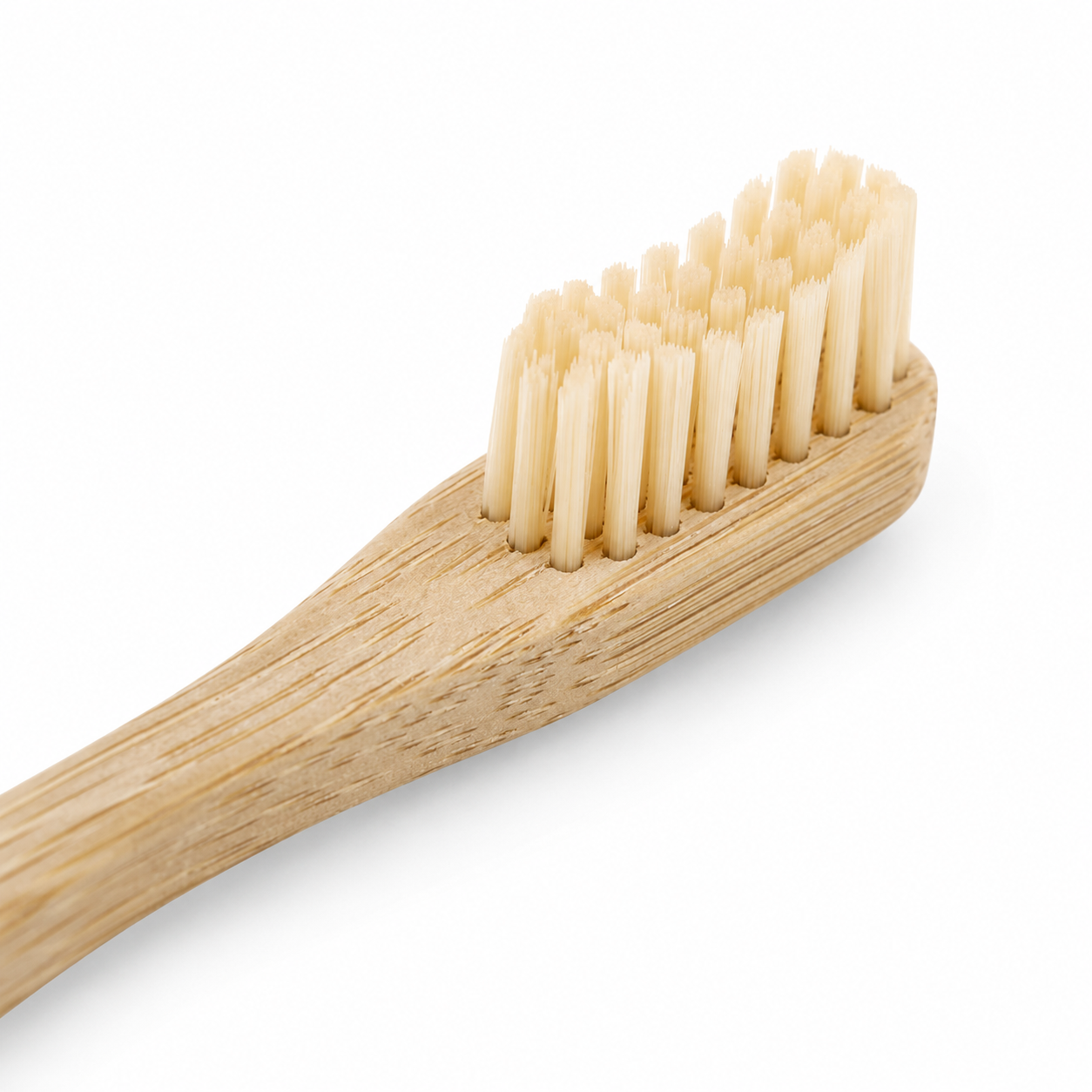 T-brush Adult Bamboo Toothbrush (beige) - Medium hard