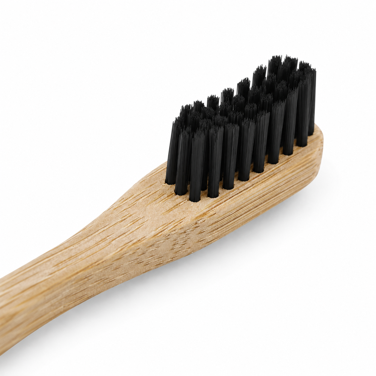 T-brush Adult Bamboo Toothbrush (black) - Medium hard