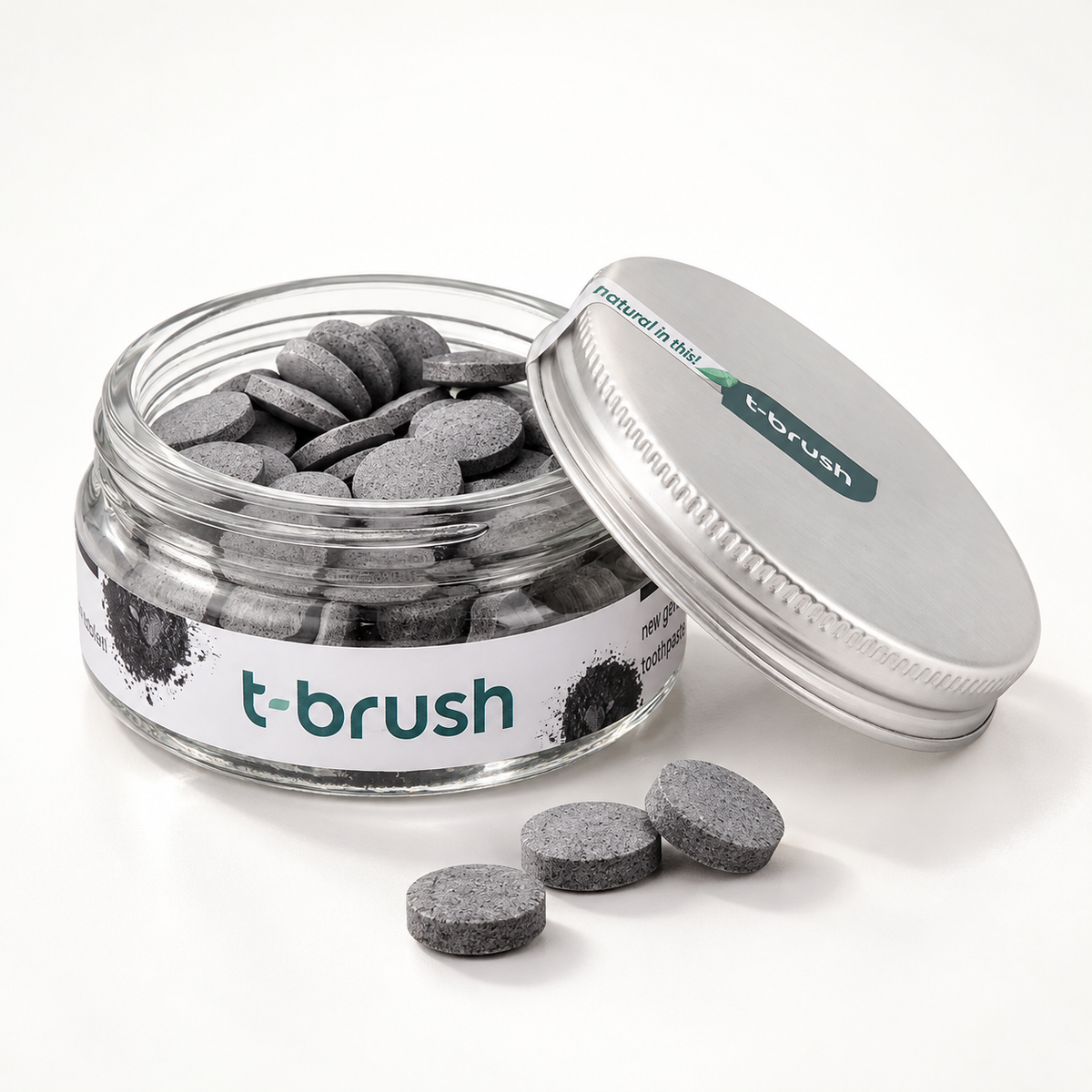 T-brush Activated Charcoal Toothpaste Tablets (90tablets)
